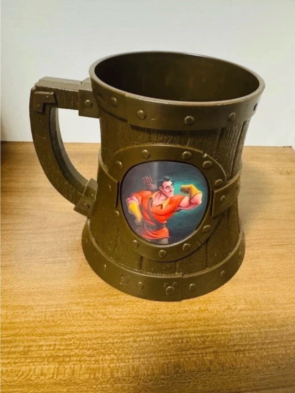 Vintage Disney Brown Resin Tankard Mug - Beauty and The Beast